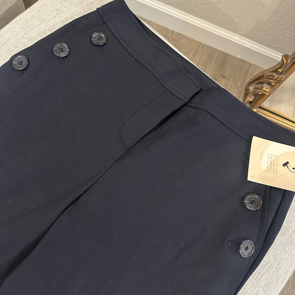 Navy Button-Detail Pants - 14th & Union. Never worn!